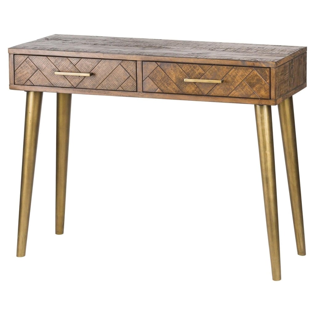 Havana Gold 2 Drawer Console Table - Home Pieces