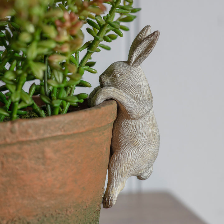 Hare Pot Hanger (2pk) | Whitewash