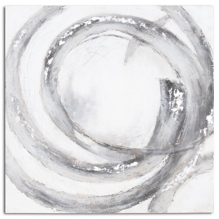 Swirl Grey Hand Painted Canvas