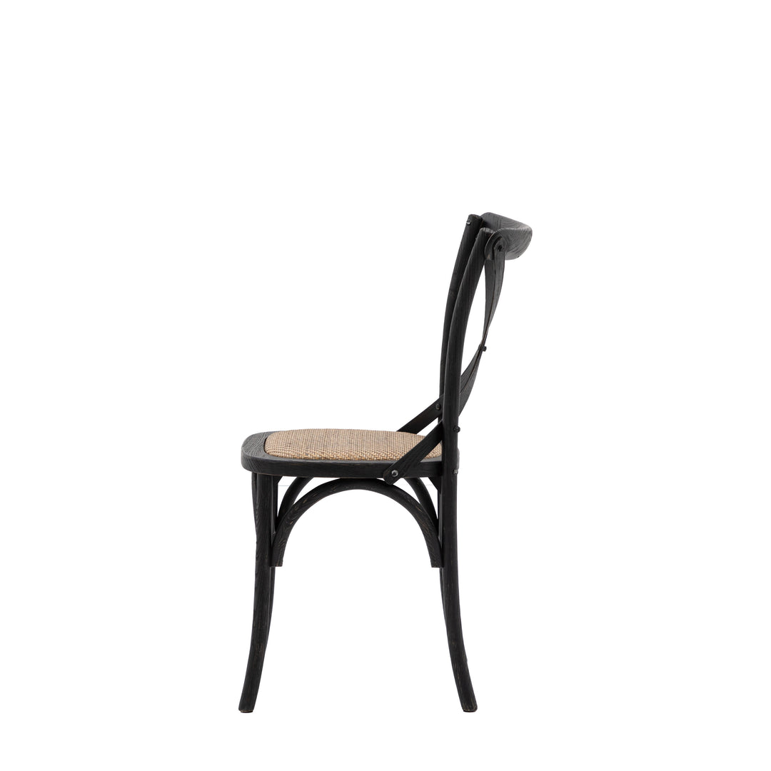 Ebony Cross Back Chair (2pk)