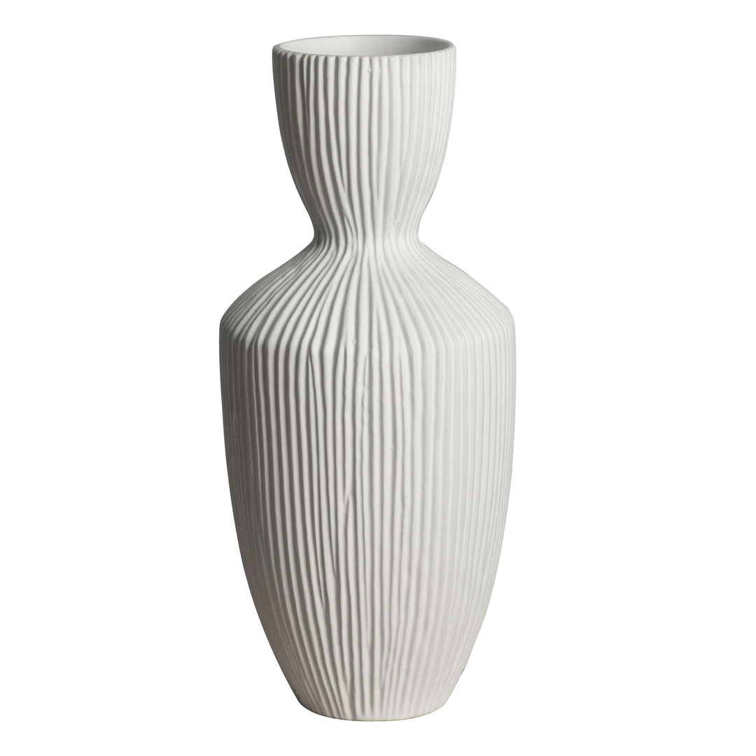 Kathryn Stoneware Ribbed Vase