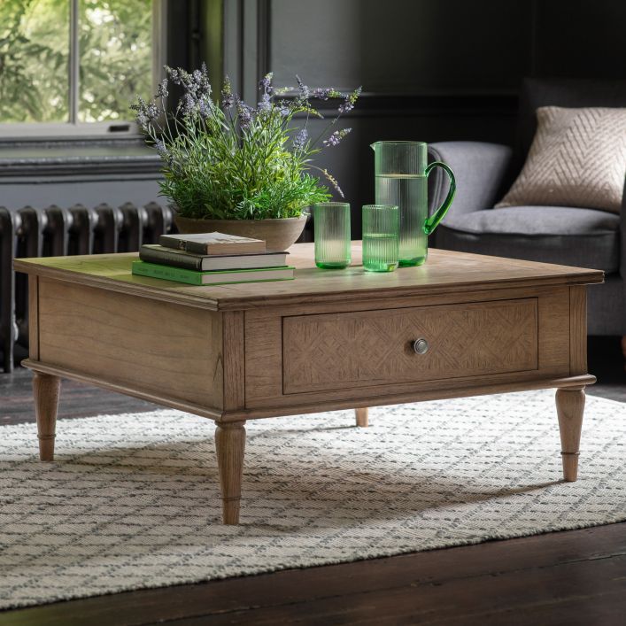 Mustique Square 2 Drawer Coffee Table