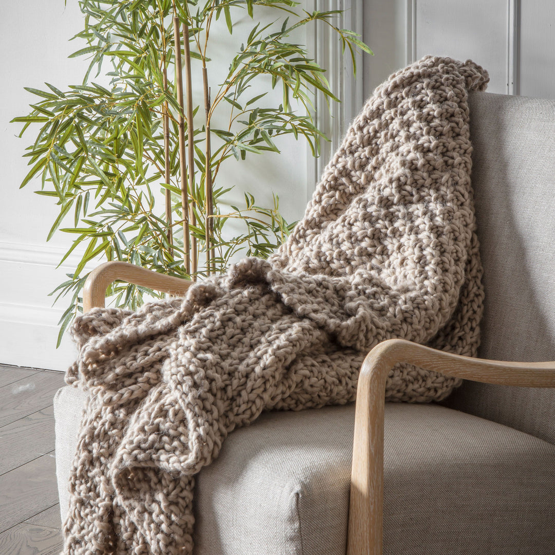 Moss Chunky Knitted Throw