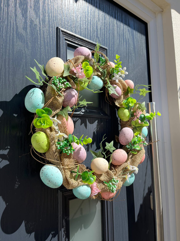 Spring Pastel Egg Wreath 40cm