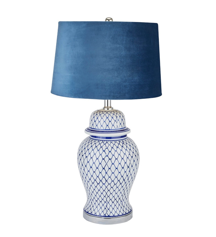 patterned ceramic lamp coastal style