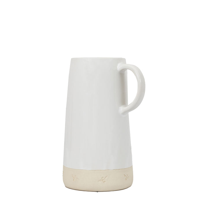 Stoneware Bee Jug White