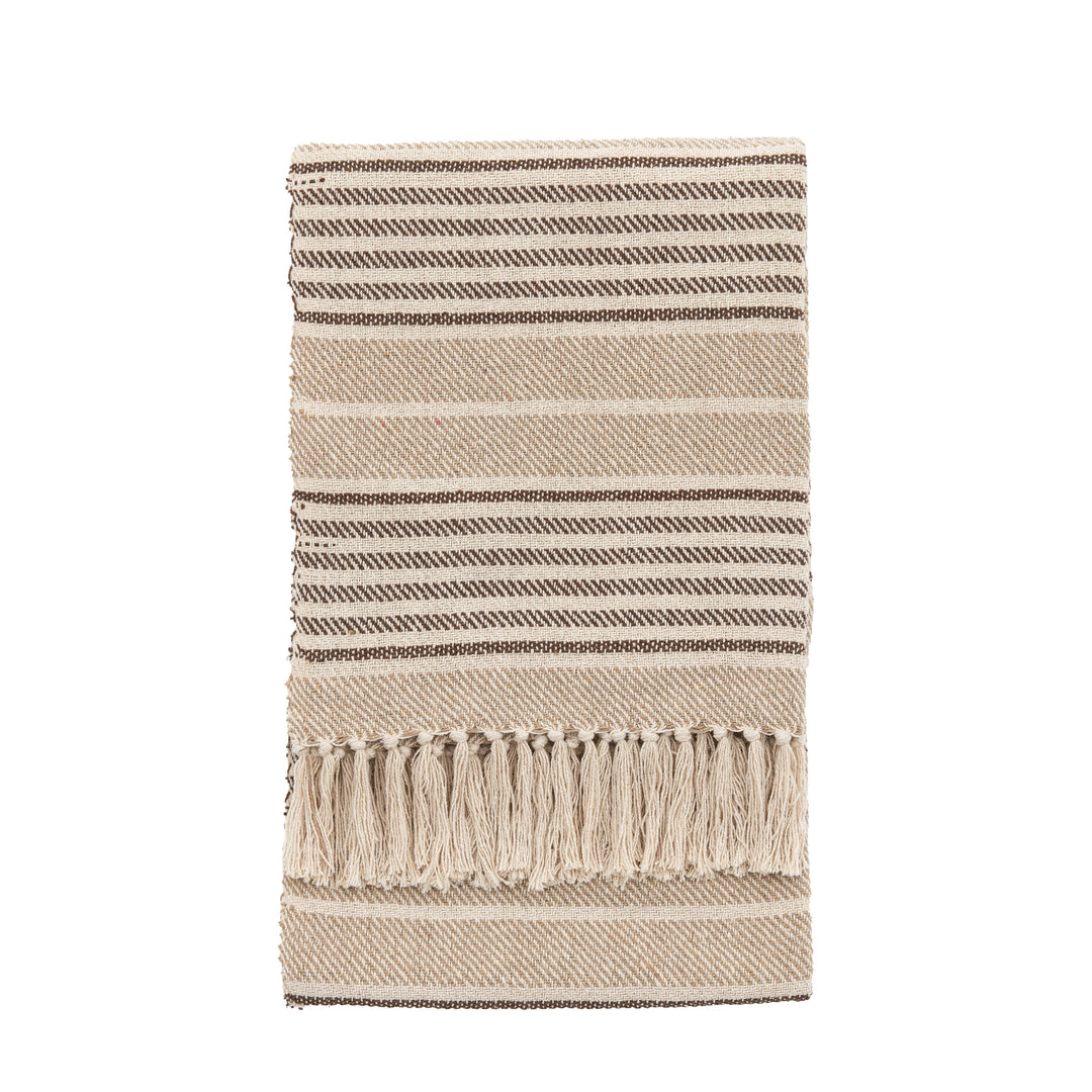 Natural Striped Throw
