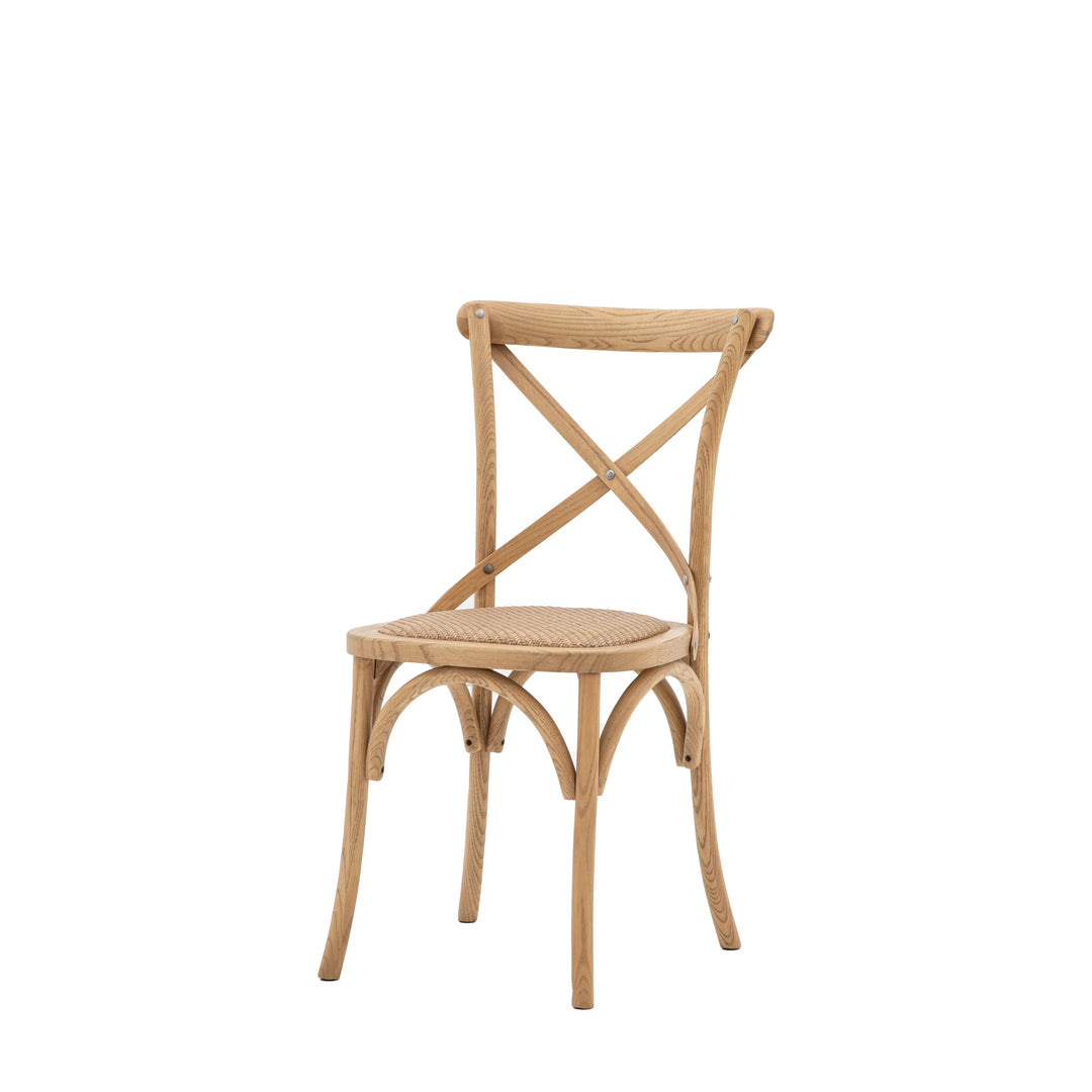 Natural Cross Back Dining Chair (2pk)