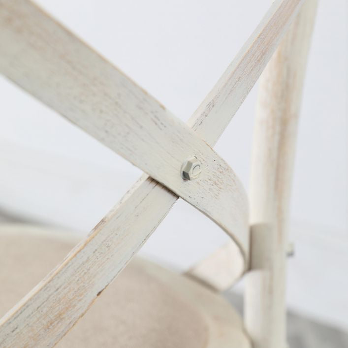 Distressed White Café Chair x 2