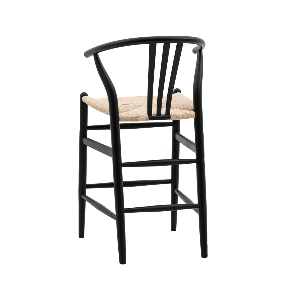 Black Wishbone Bar Stool 2pk