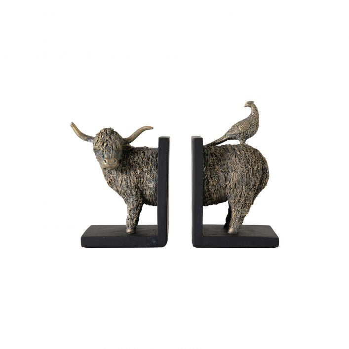 Angus Highland Cow Bookends Set of 2