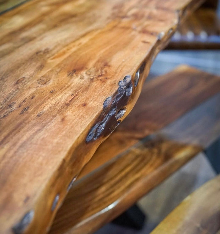 Silas Live Edge Natural Wood River Dining Table