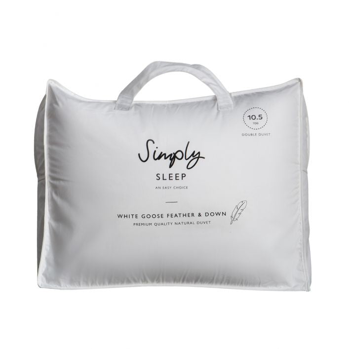 Premium White Goose Feather and Down Duvet 10.5 tog
