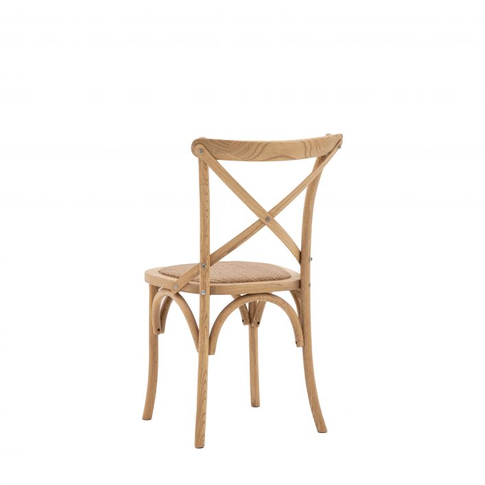 Natural Cross Back Dining Chair (2pk)