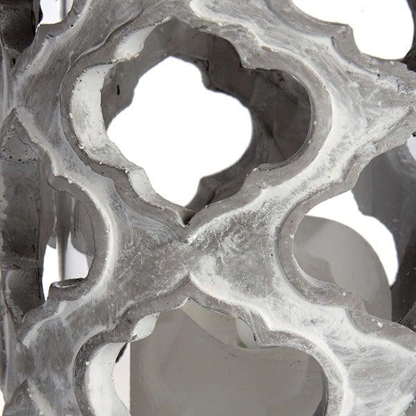 Large Stone Effect Patterned Candle Holder - Home Pieces