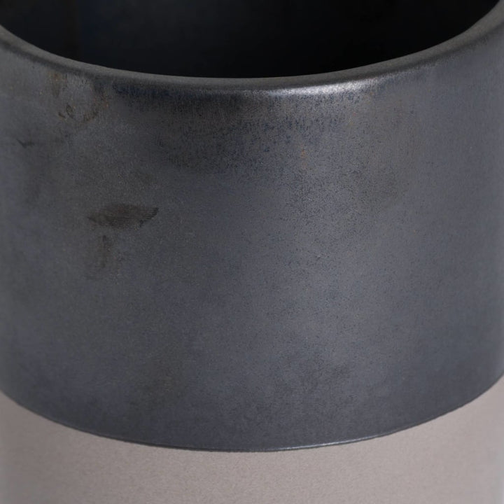 Metallic Grey Ceramic Small Planter